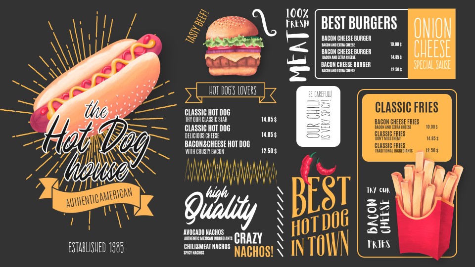 chalkboard sign menu templates