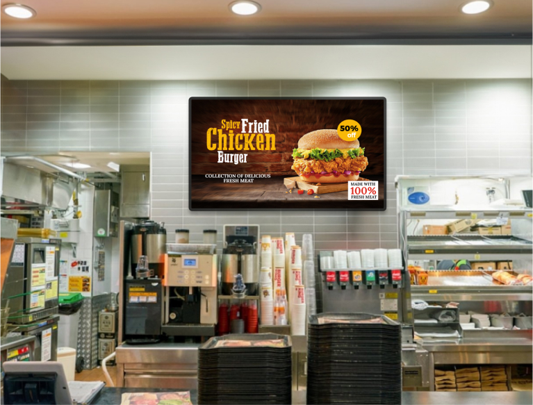 chicken restaurant digital signage