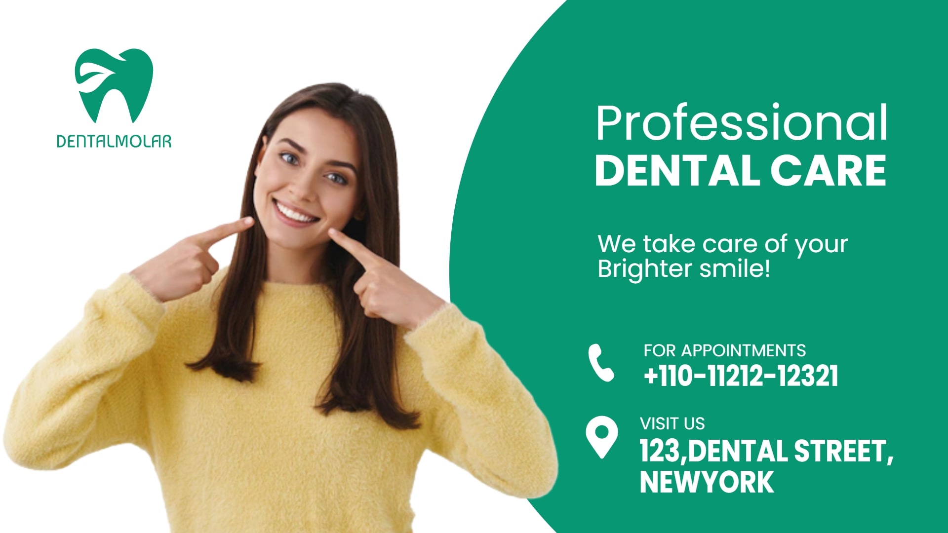 dental care promotion on digital signage