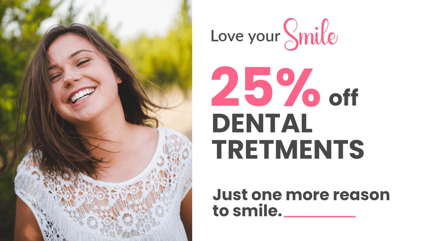 dental tretments signage template