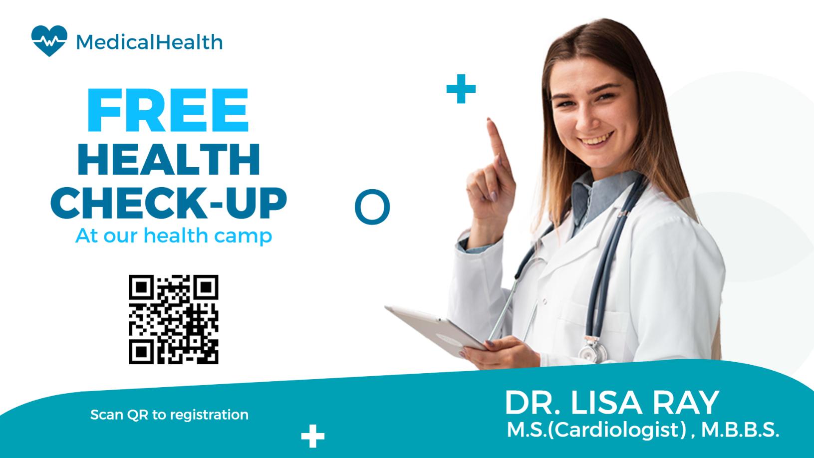 free health checkup announcement signage template